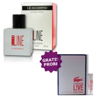 Cote Azur Le Scorpio White Line - Eau de Parfum 100 ml, Probe Lacoste Live