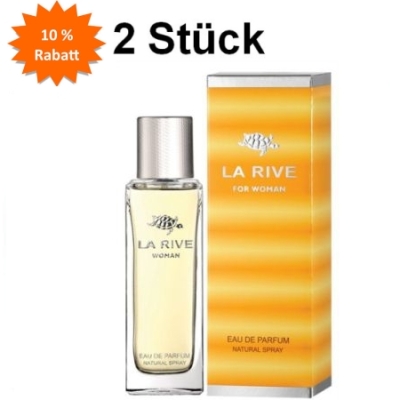 La Rive For Woman - Eau de Parfum fur Damen 90 ml, 2 Stuck