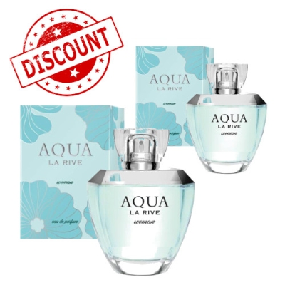 La Rive Aqua Woman - Eau de Parfum fur Damen 100 ml, 2 Stuck