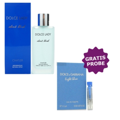 Chatler Dolce Lady - Eau de Parfum 75 ml, Probe D&G Light Blue Femme