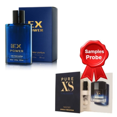 Cote Azur Ex Power Men - Eau de Parfum 100 ml, Probe Paco Rabane Pure XS Homme