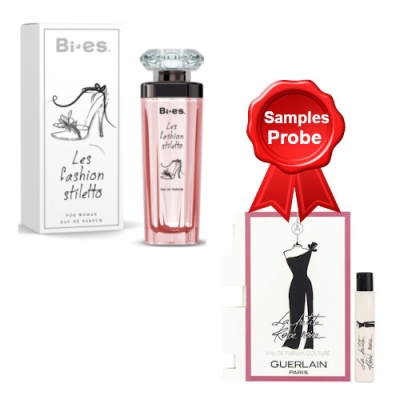 Bi-Es Les Fashion Stiletto - Eau de Parfum fur Damen 50 ml, Probe Guerlain La Petite Robe Noire