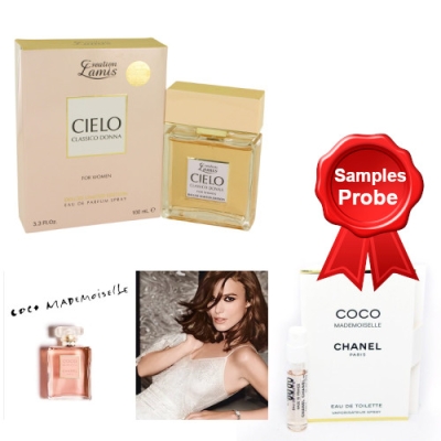 Lamis Cielo Classico Donna de Luxe - Eau de Parfum 100 ml, Probe Chanel Coco Mademoiselle