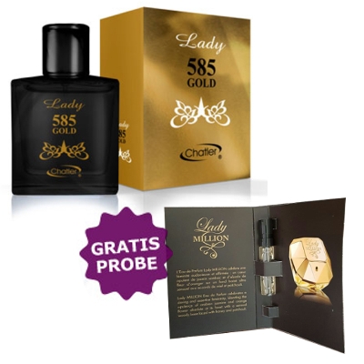Chatler 585 Gold Lady - Eau de Parfum 100 ml, Probe Paco Rabanne Lady Million