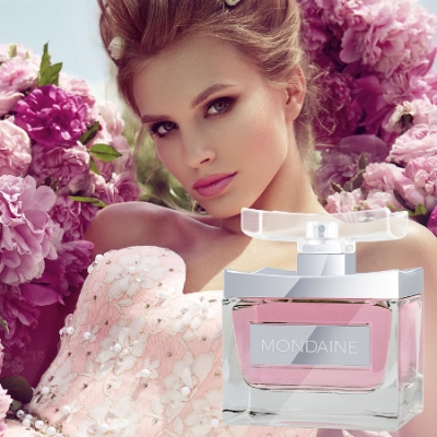 Paris Bleu Mondaine Blooming Rose - Eau de Parfum fur Damen 95 ml, Probe Lancome La Vie Est Belle en Rose