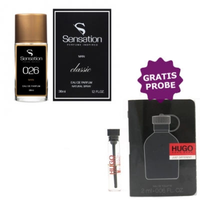 Sensation No.026 - Eau de Parfum fur Herren 36 ml, Probe Hugo Boss Just Different