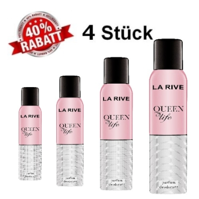 La Rive Queen of Life - deodorant fur Damen 150 ml, 4 Stuck