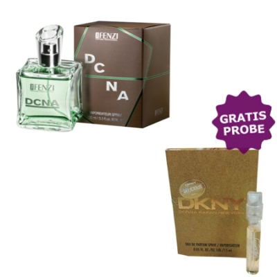 JFenzi DCNA Green - Eau de Parfum 100 ml, Probe Donna Karan Be Delicious