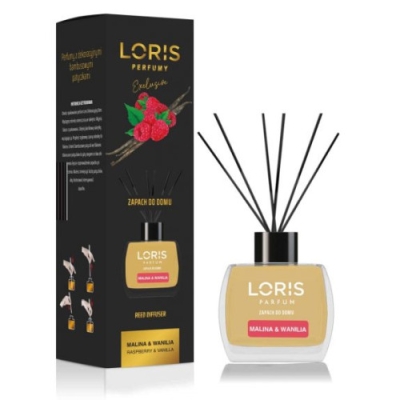 Loris Raspberry & Vanilla - Raumduft, Aroma Diffusor mit Stabchen 120 ml