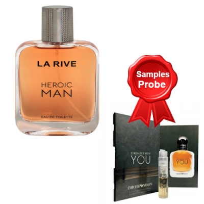 La Rive Heroic Man 100 ml + Probe Armani Stronger With You