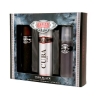 Cuba Black Men - Set fur Herren, Eau de Toilette, Deodorant, Aftershave