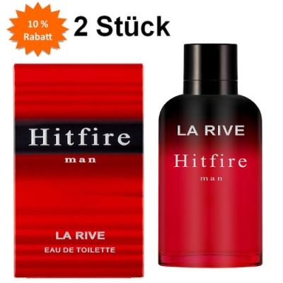 La Rive Hitfire - Eau de Toilette fur Herren 90 ml, 2 Stuck