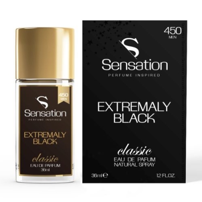 Sensation 450 Men Extremaly Black - Eau de Parfum fur Herren 36 ml