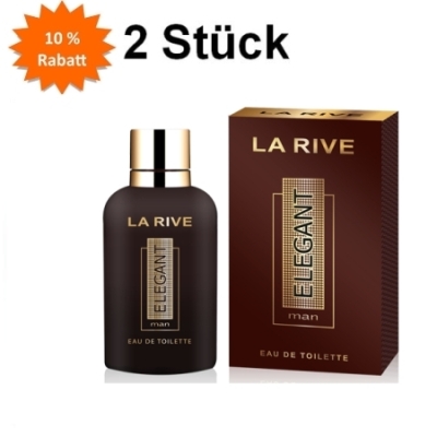 La Rive Elegant - Eau de Toilette fur Herren 90 ml, 2 Stuck