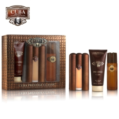 Cuba Prestige - Set für Herren, Eau de Toilette, Aftershave, Duschgel