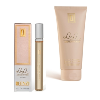 JFenzi Lili Ardagio - Aktions-Set fur Damen, Roll-on 10 ml, Körperlotion 200 ml