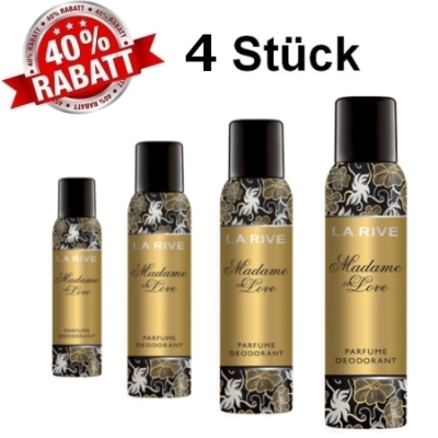 La Rive Madame in Love - Deodorant Spray fur Damen 150 ml, 4 Stuck