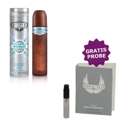 Cuba Winner - Eau de Toilette 100 ml, Probe Paco Rabanne Invictus