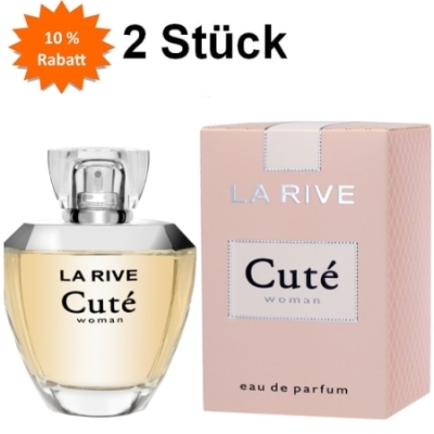 La Rive Cute - Eau de Parfum fur Damen 90 ml, 2 Stuck