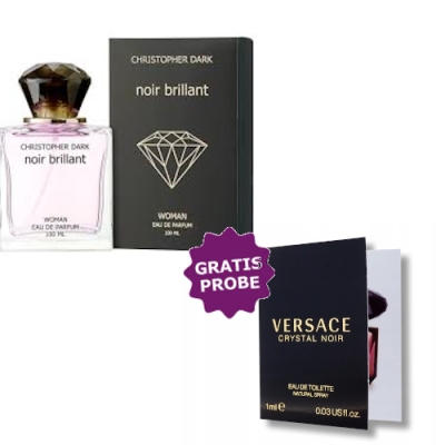 Christopher Dark Noir Brillant - Eau de Parfum 100 ml, Probe Versace Crystal Noir