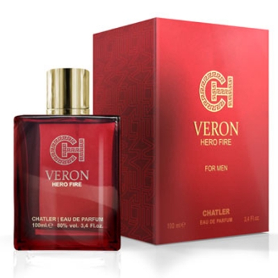 Chatler Veron Hero Fire - Eau de Parfum 100 ml, Probe Versace Eros Flame