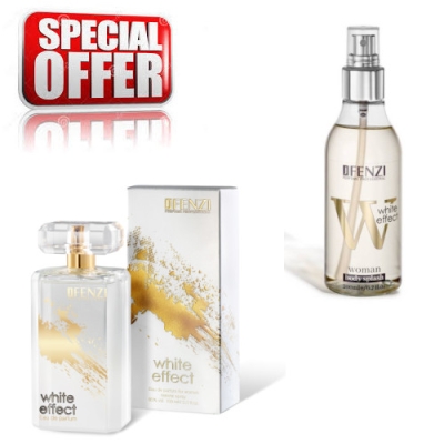 JFenzi White Effect - Aktions-Set, Eau de Parfum 100 ml, Parfumierter Körpernebel [body splash] 200 ml