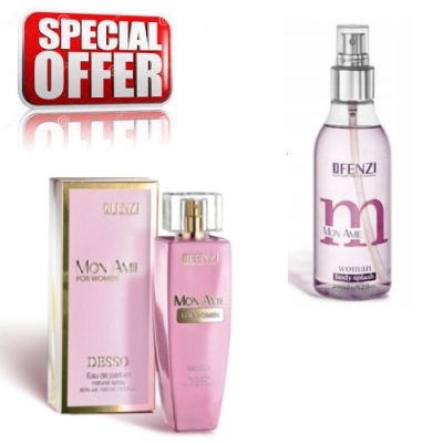 JFenzi Desso Mon Amie - Aktions-Set, Eau de Parfum 100 ml, Parfumierter Körpernebel [body splash] 200 ml