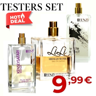 JFenzi Tester Set: Lili Ardagio, Kensey Safari, White Effect - Aktionsangebot Damendüfte Tester – 3x ca. 50 ml