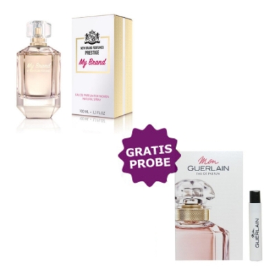 New Brand Prestige My Brand - Eau de Parfum fur Damen 100 ml, Probe Guerlain Mon EDP 0,7 ml