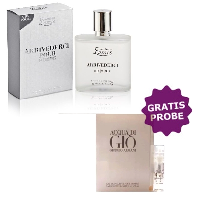 Lamis Arrivederci Homme - Eau de Toilette 100 ml, Probe Armani Acqua Di Gio