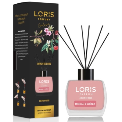 Loris Mandel & Kirsche - Raumduft, Aroma Diffusor mit Stabchen 120 ml