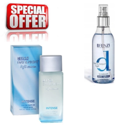 JFenzi Day & Night Light Intense - Aktions-Set, Eau de Parfum 100 ml, Parfumierter Körpernebel [body splash] 200 ml