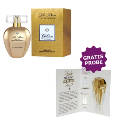 La Rive Golden Woman - Eau de Parfum 75 ml, Probe Paco Rabanne Lady Million Eau My Gold