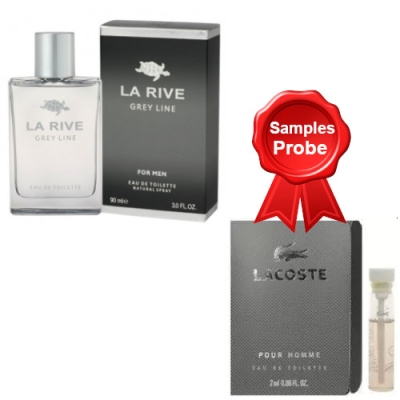 La Rive Grey Line 90 ml + Probe Lacoste Pour Homme