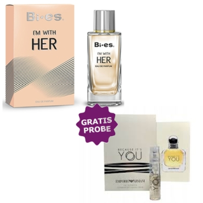 Bi-Es I'm With Her - Eau de Parfum 100 ml, Probe Armani Emporio Because It’s You