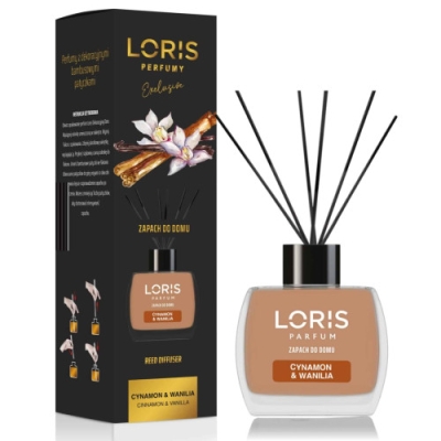 Loris Cinnamon & Vanilla - Raumduft, Aroma Diffusor mit Stabchen 120 ml