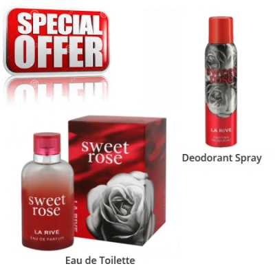 La Rive Sweet Rose - Aktions-Set, Eau de Parfum, Deodorant