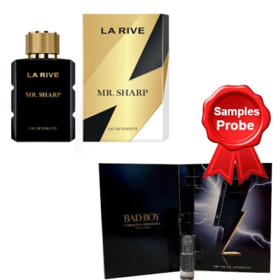 La Rive Mr. Sharp - Eau de Toilette 100 ml, Probe Carolina Herrera Bad Boy