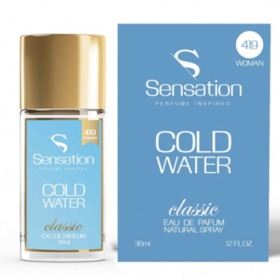 Sensation 419 Cold Water - Eau de Parfum fur Damen 36 ml, Probe Davidoff Cool Water Women