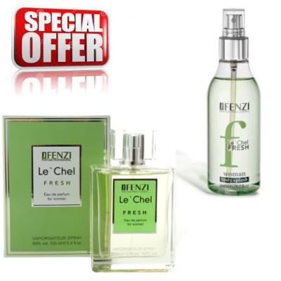 JFenzi Le Chel Fresh - Aktions-Set, Eau de Parfum 100 ml, Parfumierter Körpernebel [body splash] 200 ml